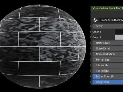 Blender Procedural Bricks and Tiles Materials Package Texture