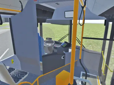 Solaris Urbino 12 with Interior Low-poly 3D model