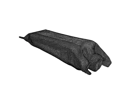 Futuristic Nutrient Bar Pouch Low-poly 3D model