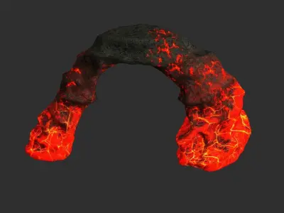 Small Arch - Lava Low-poly 3D model