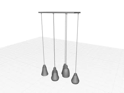 Perot Light Cluster Bell Pendant  3D model