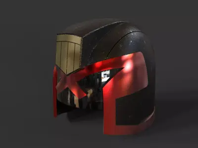 Judge Dredd Helmet 3D print model