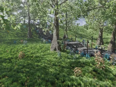 Path to Shrine Scene 3D model