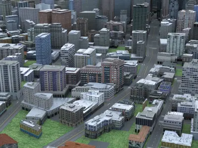 City 89 Low-poly 3D model