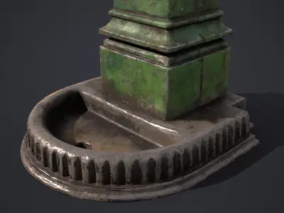Street Water Stand Low-poly 3D model
