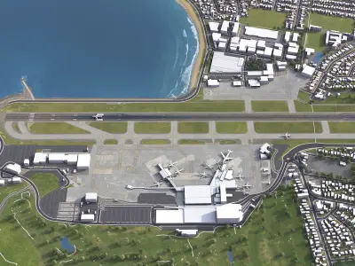 Wellington - Airport - WLG Low-poly 3D model