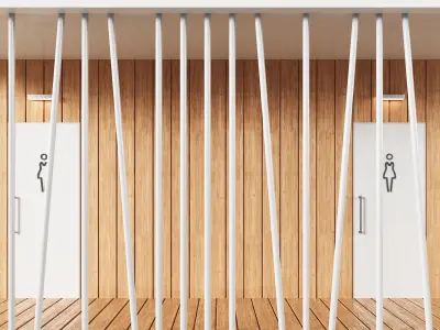 Public toilet 4 3D model