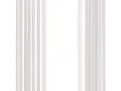 Curtain HE-No 10 Grommet Curtain 01 3D model