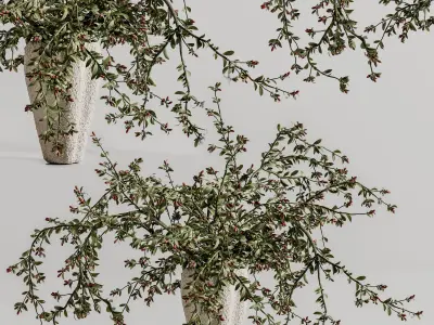 plants bouquet vase 45 3D model