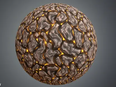 Stylized Lava Vol 35 - Hand Painted Textures Texture