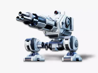 Doomshot - Transformer Mech Low-poly 3D model