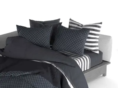 Corner Platform Bed 3D model