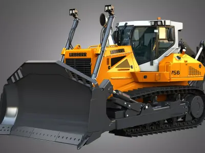 PR 756 Litronic Crawler Dozer 3D model