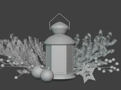 Winter lantern 3D model