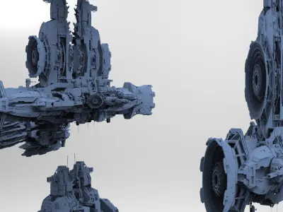 Sci-Fi Droid Prowler Ship collection 7  3D model