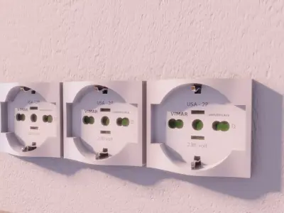 Wall socket Vimar Free 3D model