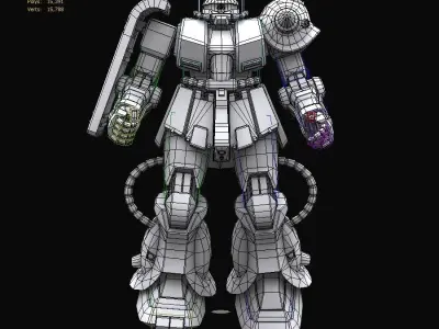 Gundam mobile suit MS MS06FZ model 3D model