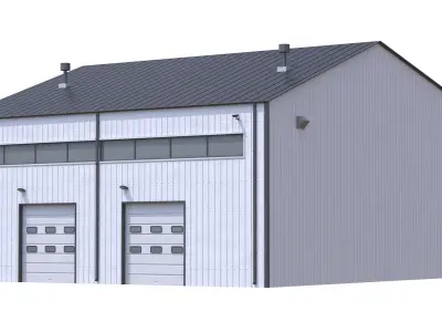 Industrial Building 13 Low-poly 3D model