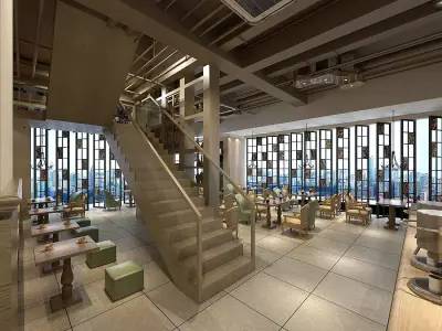 Business Restaurant - Coffee - Banquet  118 3D model