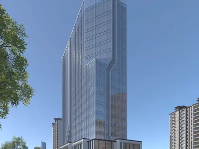 Modern high-rise buildings 3D model