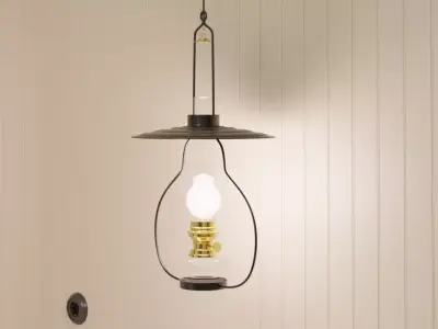 Pendant paraffin lamp 3D model