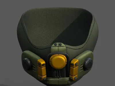 Gas mask helmet 3d safety isolated  Low-poly 3D model