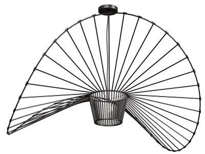 Handmade Bamboo Woven Vertigo Pendant Lamp Light 3D model