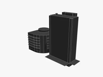 River Quarter Low-poly 3D model