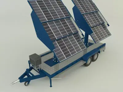 Solar panel carrier 3D model