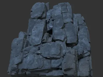 Low poly Desert Modular Rock 230426 Low-poly 3D model