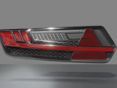 LED Taillight  S96 Sinal Sul Low-poly 3D model
