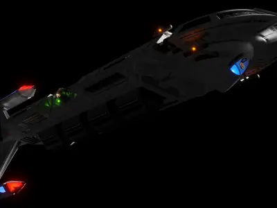 STAR-TREK Federation Cargo Freighter 3D model