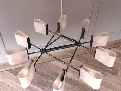 Dessay Circular Chandelier 3D model