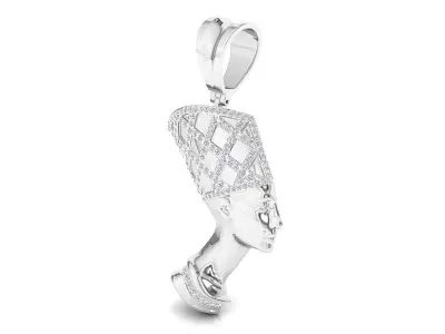 Diamond Egyptian Queen Cleopatra Pendant  3D print model
