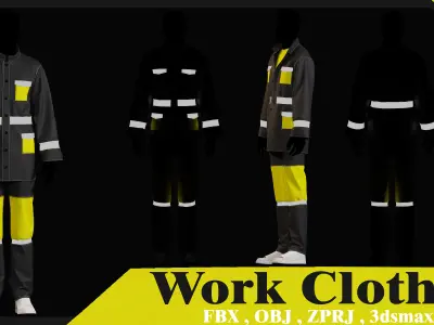 work clothes Low-poly 3D model