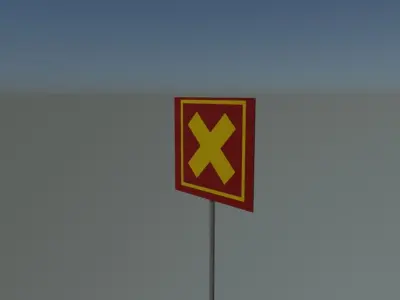 sign harmful Low-poly 3D model