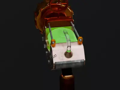 Sci-fi Fluid Gun Low-poly 3D model