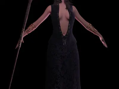 Necromancer Character Low-poly 3D model