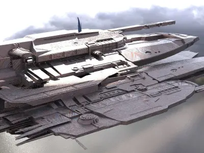 Spaceship Gunslinger design 2 3D model