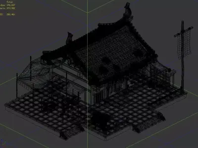 Peach Blossom Island - Drug Store 12 3D model