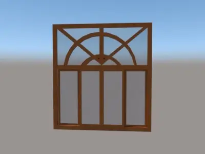 janela madeira 3D model