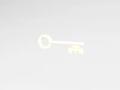 Cartoon Key v2 006 Low-poly 3D model