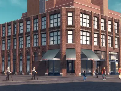 Howard Building Low-poly 3D model