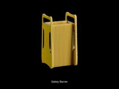 Expandable Safety Barrier Colleciton 3D Model Pack