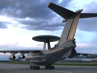  Airborne Radar Patrol Plane Rigged for Cinema 4D 