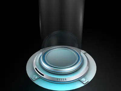 Sci Fi Liquid Cylinder 3D model buy