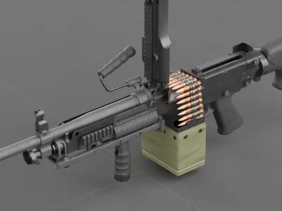 FN Minmi MK3 with MGRS Low-poly 3D model