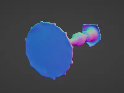 Antique Candle Stick Low-poly 3D model