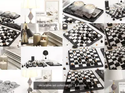 decorative set collection 02 3D Model Pack