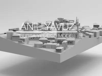 Bursa Yesil District 3D Model - Bursa Yesil Mahallesi 3B Model 3D print model